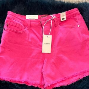 Judy Blue Women's Hot Pink Jean Shorts